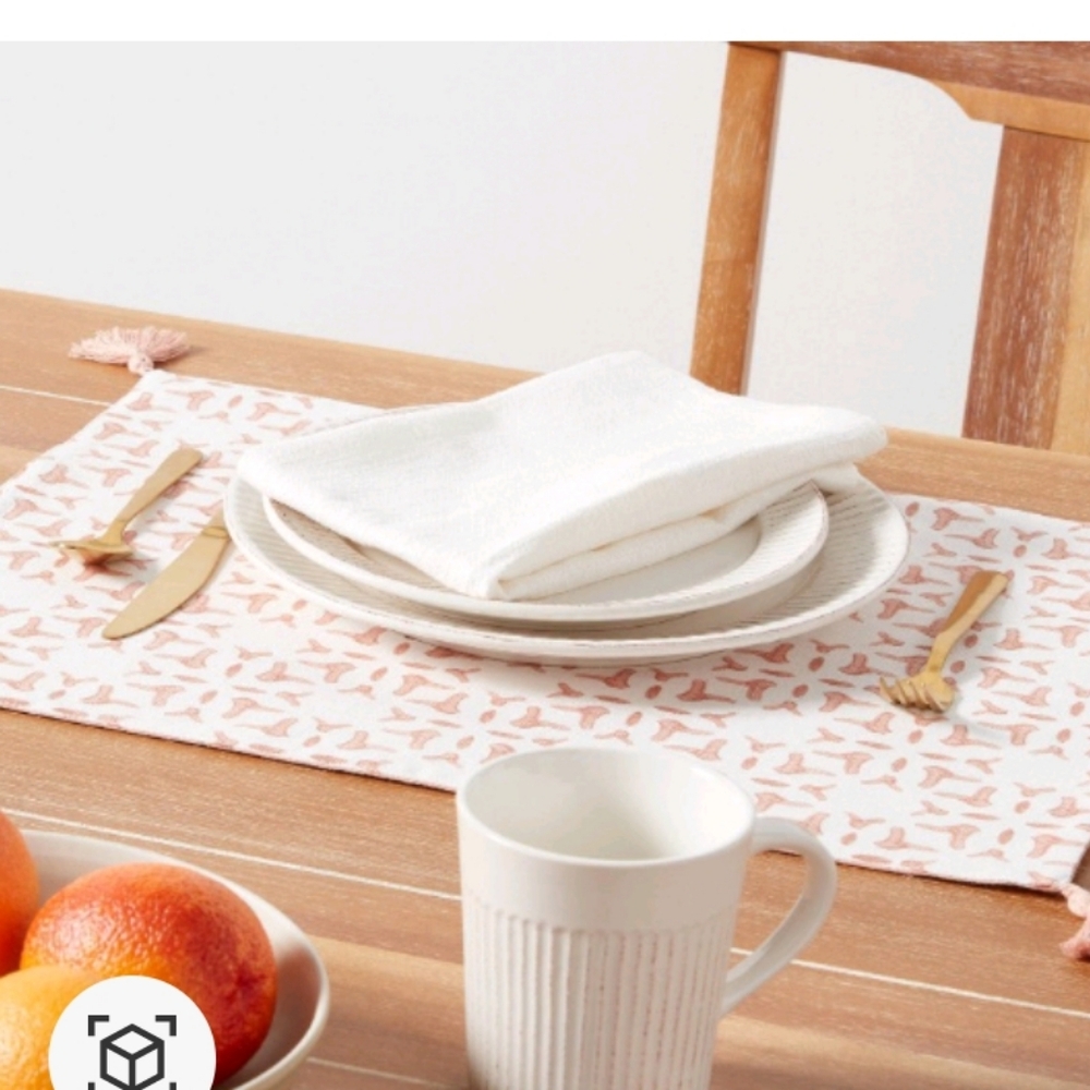 Threshold Placemats cotton with tassels set of 6 new